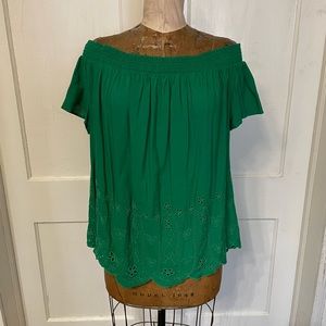 Plus Size Off The Shoulder Cotton Top